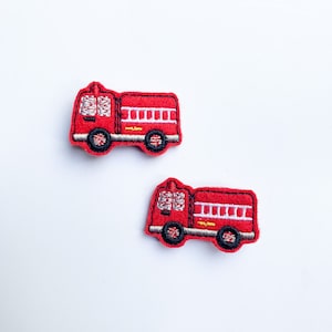 Fire Engine Hair Clips