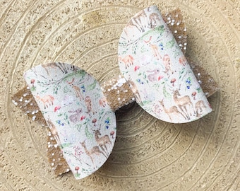 Woodland Animals Hair Bow