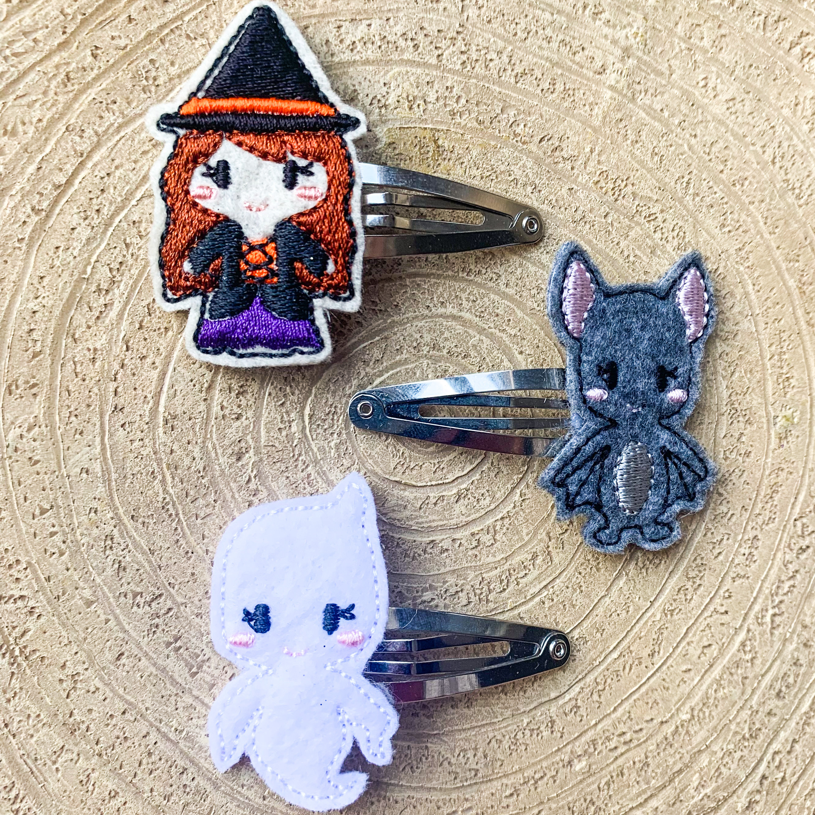 Halloween Trio Hair Clips - Etsy display picture 1