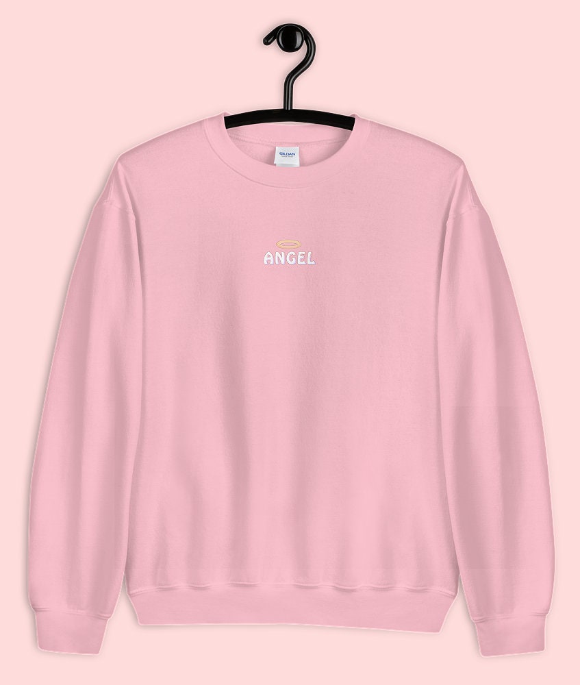 Angel Babygirl Cute Women Pink Sweatshirt Sweater Jumper With - Etsy