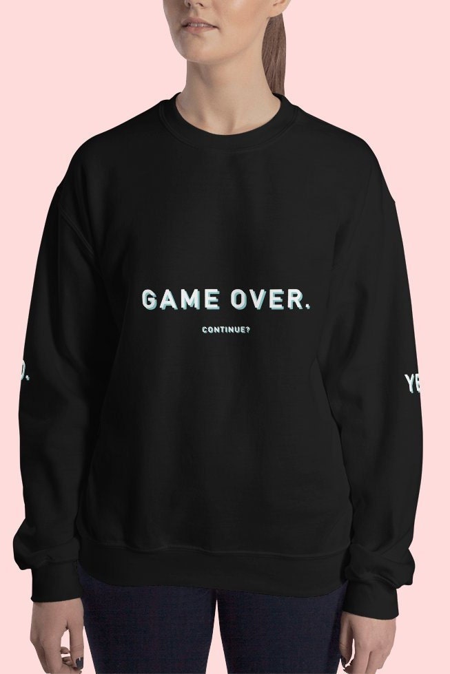 Game Over Sweater Gamer Gift Cute Women Sweatshirt - Etsy