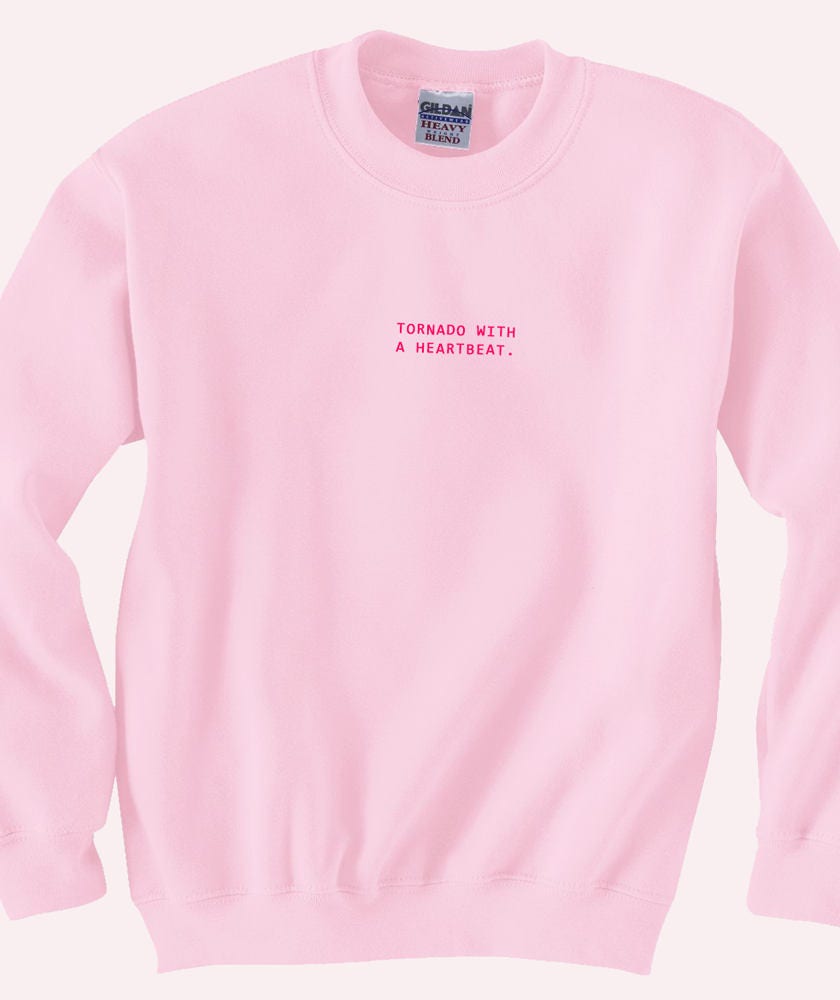 Tornado With A Heartbeat Kawaii Pink Sweatshirt Sweater Jumper | Etsy
