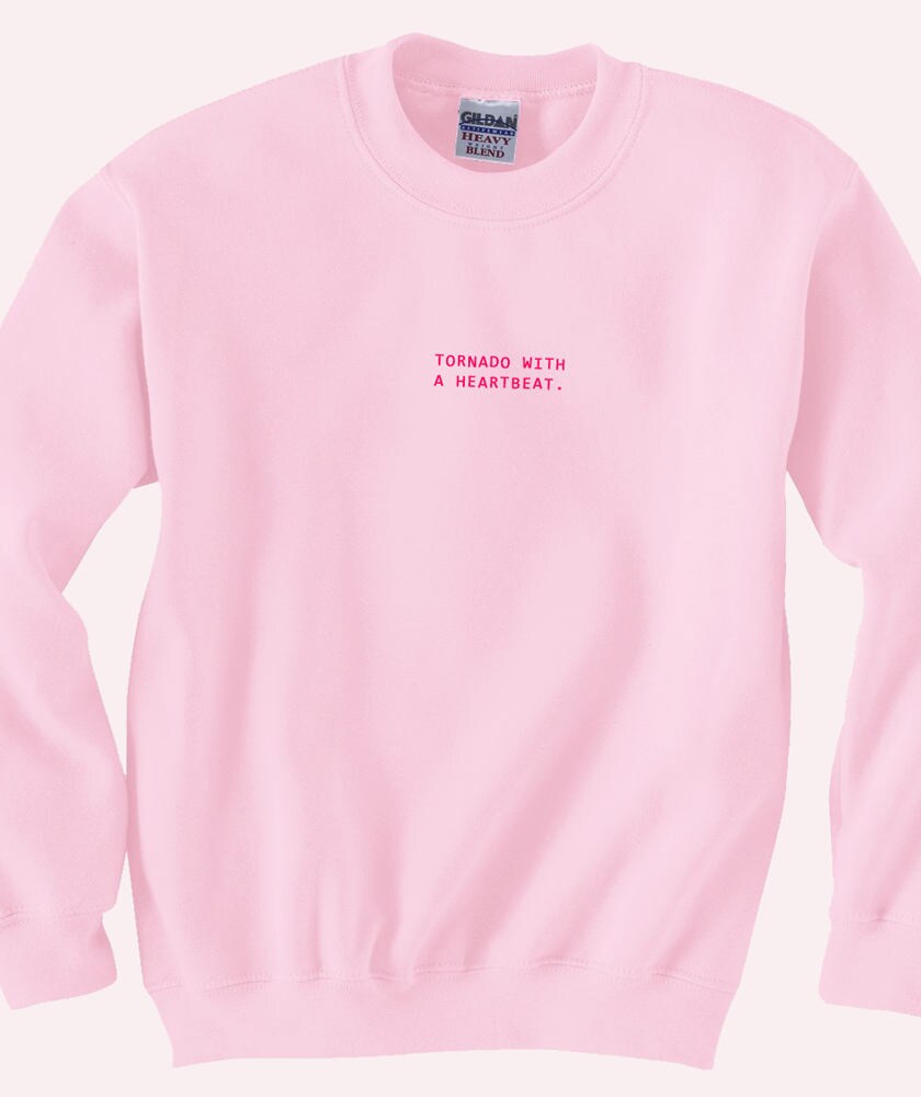 Tornado With A Heartbeat Kawaii Pink Sweatshirt Sweater Jumper | Etsy