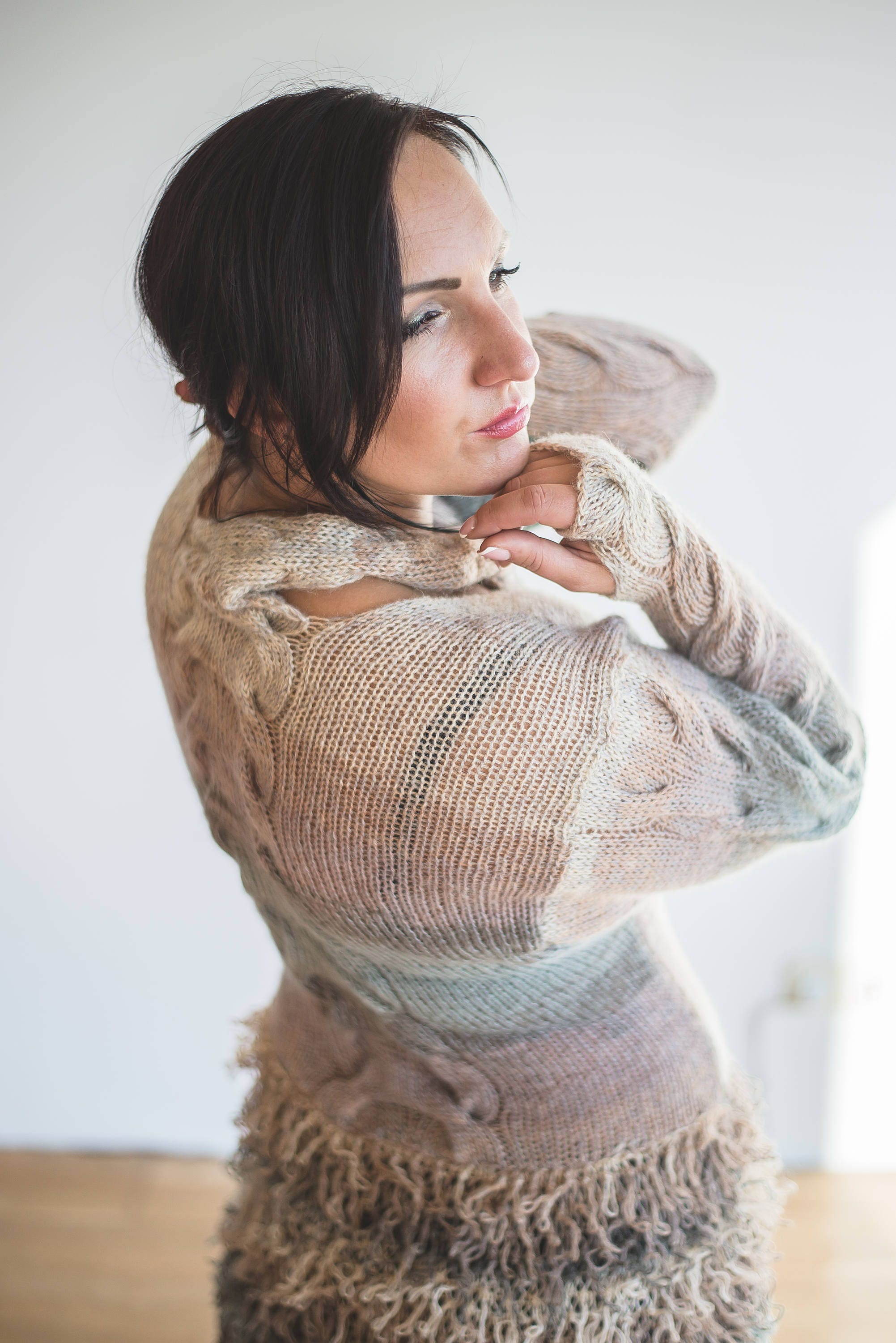 Hand Knit Sweater Women Women Sweaters Handmade Sweater Etsy