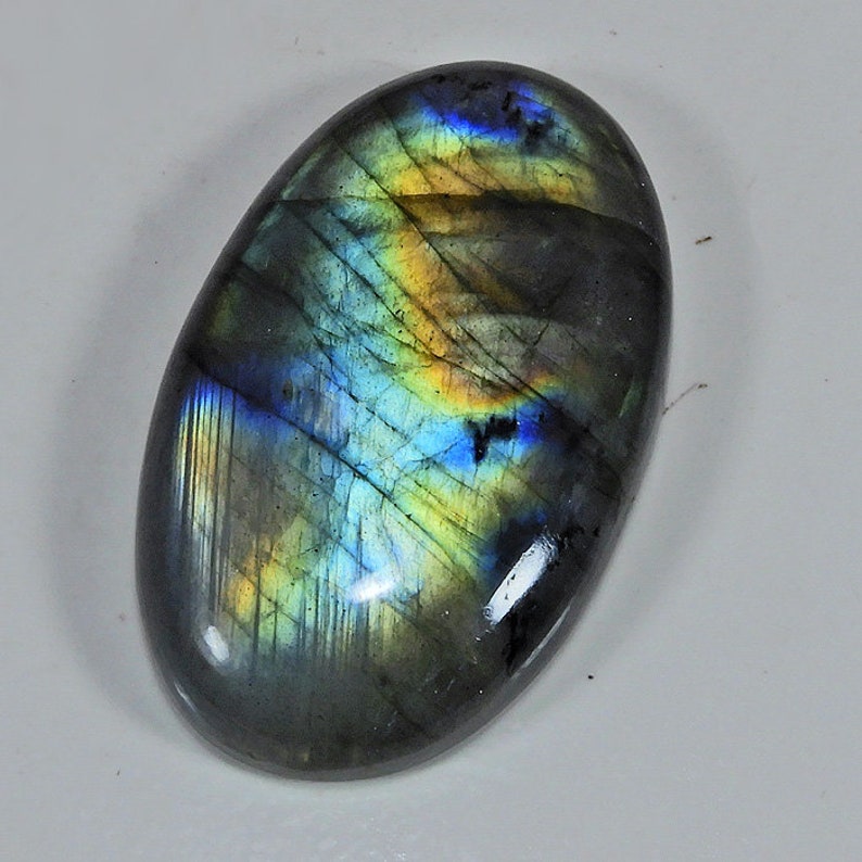 Purple Golden Labradorite,Madagascar Labradorite Loose Gemstone For Jewelry 24X40X08MM RARE! 69Cts Natural Purple Flash Labradorite
