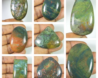 Affrican Bloodstone Gemstone, Natural Bloodstone Mix Shape Cabochon, for Jewelry Making Supply, SMooth Flatback Palm Stone, Red crytsal