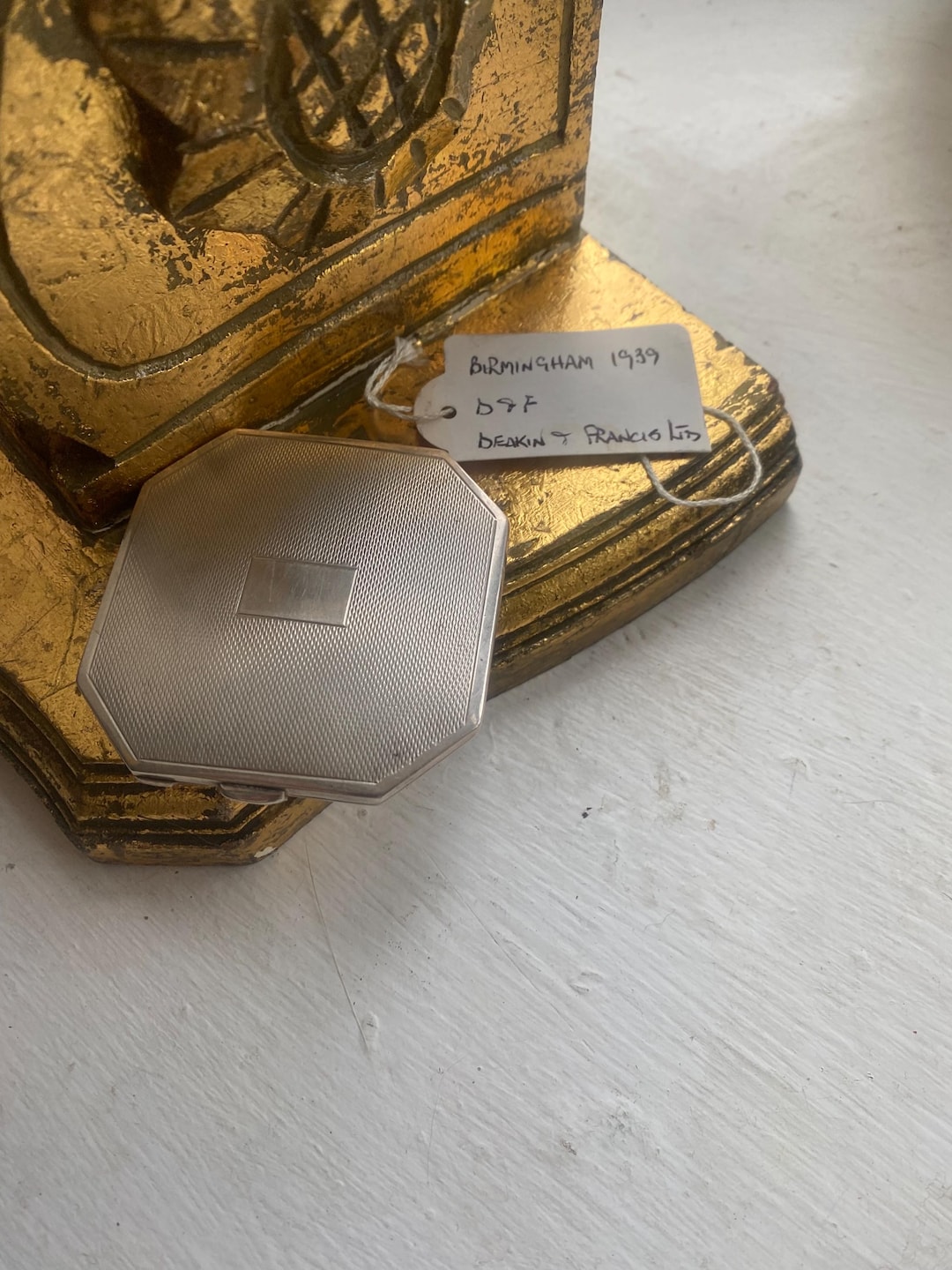 Solid Silver Mirrored Powder Compact 1939 - Etsy