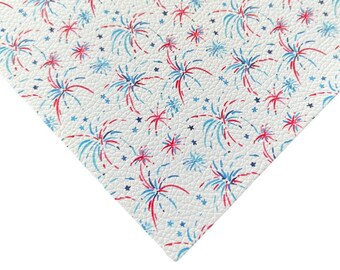 Fireworks Premium Faux Leather | A4 size | Fabric Sheet | Hair Bow Fabric | DIY | Earring Fabric