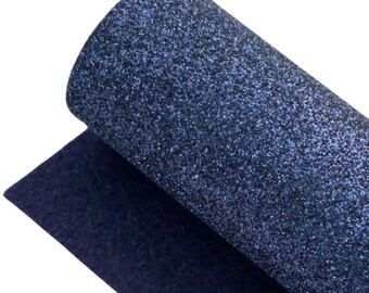 Navy Glitter Felt Sheet: 9.5x12”