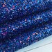 Calypso Blue Chunky Glitter Fabric Sheet | High Quality Chunky Glitter Material | Hair Bow Supplies | Tootsies Craft Supply