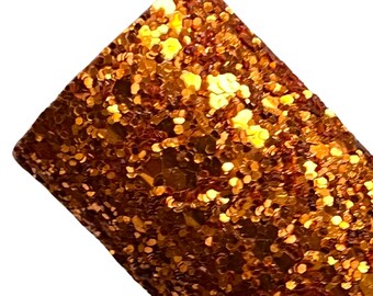 Toasted Pumpkin Chunky Glitter | A4 Size | Chunky Glitter Sheet | Premium Chunky Glitter | Hair Bow Fabric | Earring Fabric | DIY | Crafts