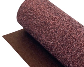 New Brown Glitter Felt Sheet: 9.5x12”