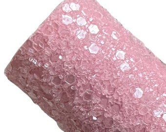 Taffy Chunky Glitter | A4 Size | Chunky Glitter Sheet | Pink Premium Chunky Glitter | Hair Bow Fabric | Earring Fabric | DIY | Crafts