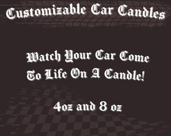 CUSTOMIZABLE OPTION | Any Vehicle | Any Scent | Homemade Soy Car Candle 4oz & 8oz