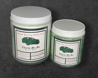 CHARGE ME UP | Green Charger | Fresh Sage | Homemade Soy Car Candle 4oz & 8oz