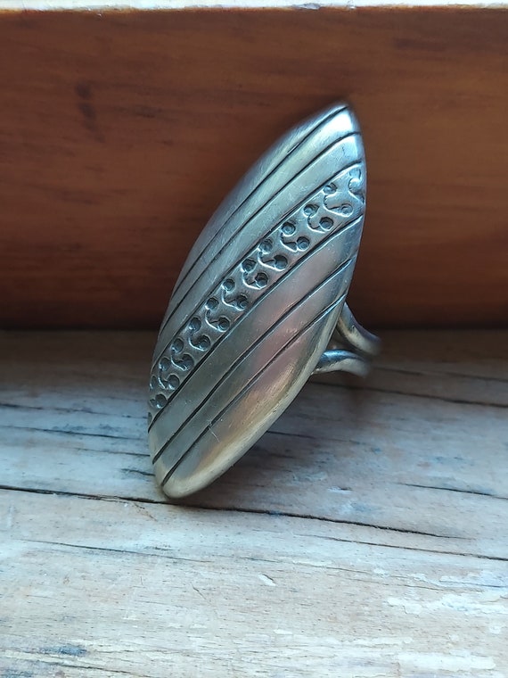 Native American Sterling "Navette" Style Ring