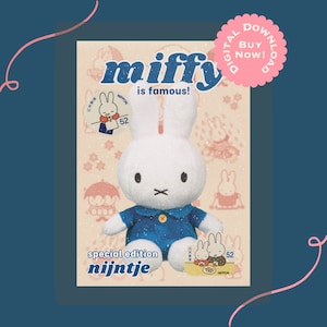 ¡MIFFY ES FAMOSA! - Arte de pared original imprimible / allmypapercuts.