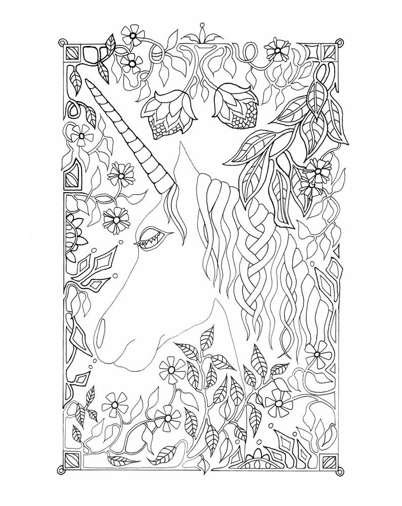 Unicorn Print Ready to Ship A4 Digital Print Unicorn | Etsy