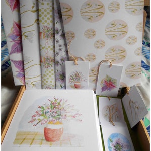 Briefpapier-Geschenkset, Briefpapier-Geschenkbox, Karten und Umschläge, Geschenkanhänger, Geschenkverpackung, Grußkarten-Set, Gratisgeschenk