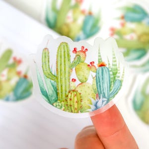 Jardin exotique cactus autocollant | Stickers botanique, Stickers Agenda, Stickers Bullet Journal, Stickers Scrapbooking