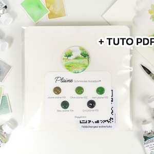 Dot card aquarelle supergranulation Plaine Schmincke Horadam® + TUTO PDF | Carte à points | Papier aquarelle grain fin 100% coton