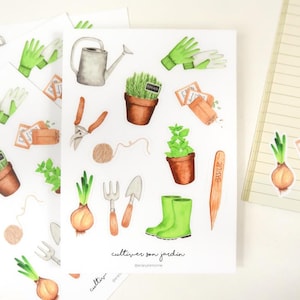 Cultiver son jardin autocollants | Stickers printemps, Stickers Agenda, Stickers Bullet Journal, Stickers Scrapbooking