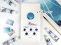 Dot card watercolor supergranulation Abysse Schmincke Horadam® + PDF TUTORIAL | Dot card | Fine grain watercolor paper 100% cotton product logo