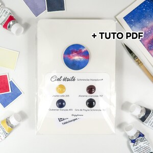 Schmincke Horadam® Watercolor Dot Card "Starry Sky" + PDF Tutorial | Dot Card | 100% Cotton Fine Grain Watercolor Paper