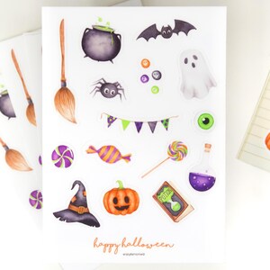 Happy Halloween autocollants | Stickers mignons, Stickers Agenda, Stickers Bullet Journal, Stickers Scrapbooking