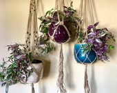 Jute Macrame Plant Hanger- plant hanger hangingplanter planter indoor planter pothanger macrame three pack long large FREE UK SHIPPING