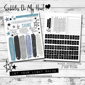 Let Your Light Shine Bible Journaling Printable, Digital Download