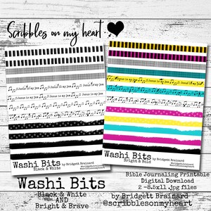 Washi Bits  Bible Journaling Printable Digital Download