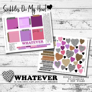 Whatever Bible Journaling Printable, Digital Download
