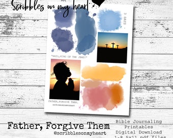 Father, Forgive Them Bible Journaling Printable, Digital Dowload