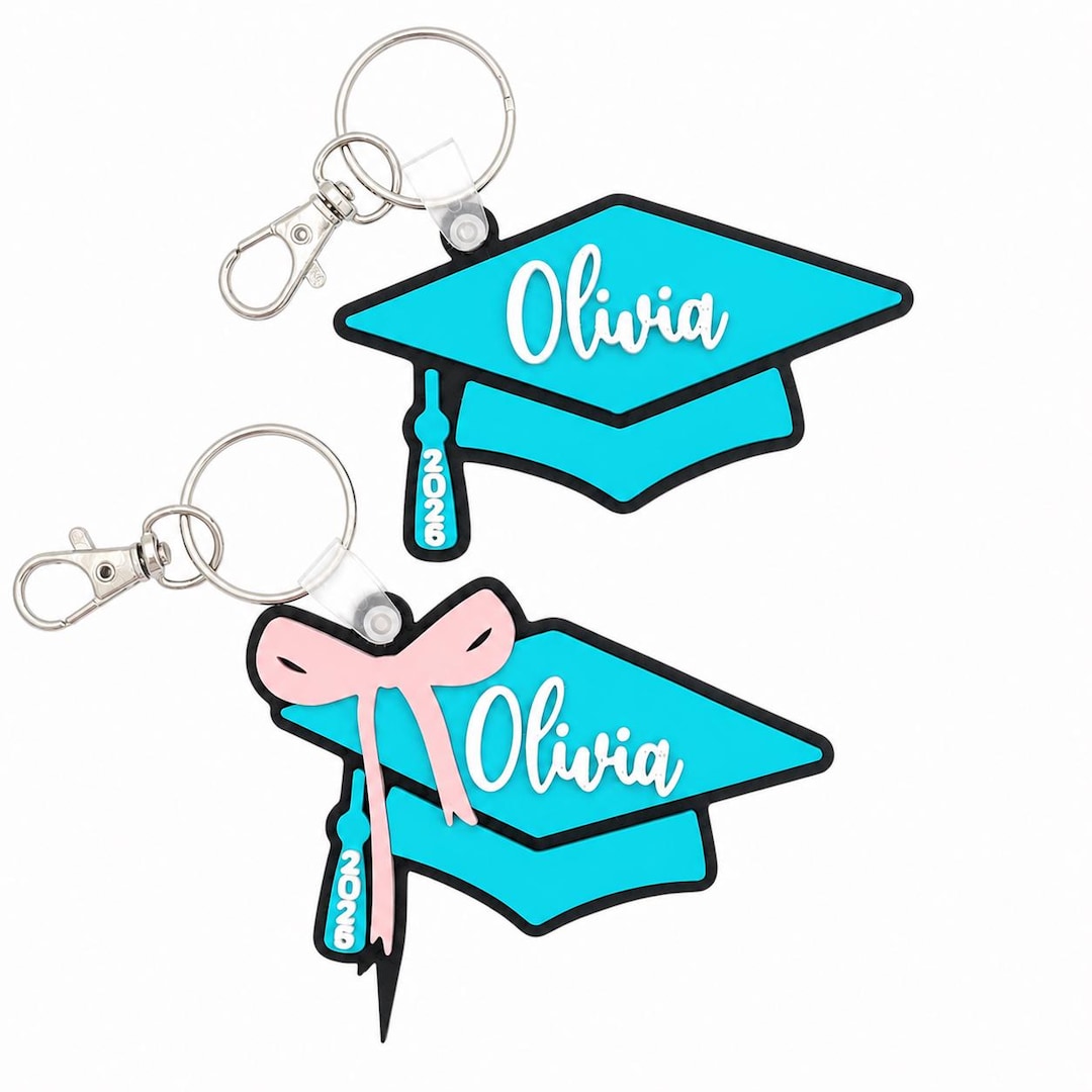 Custom Graduation Cap Keychain | Personalized Name Keychain 2026 ...