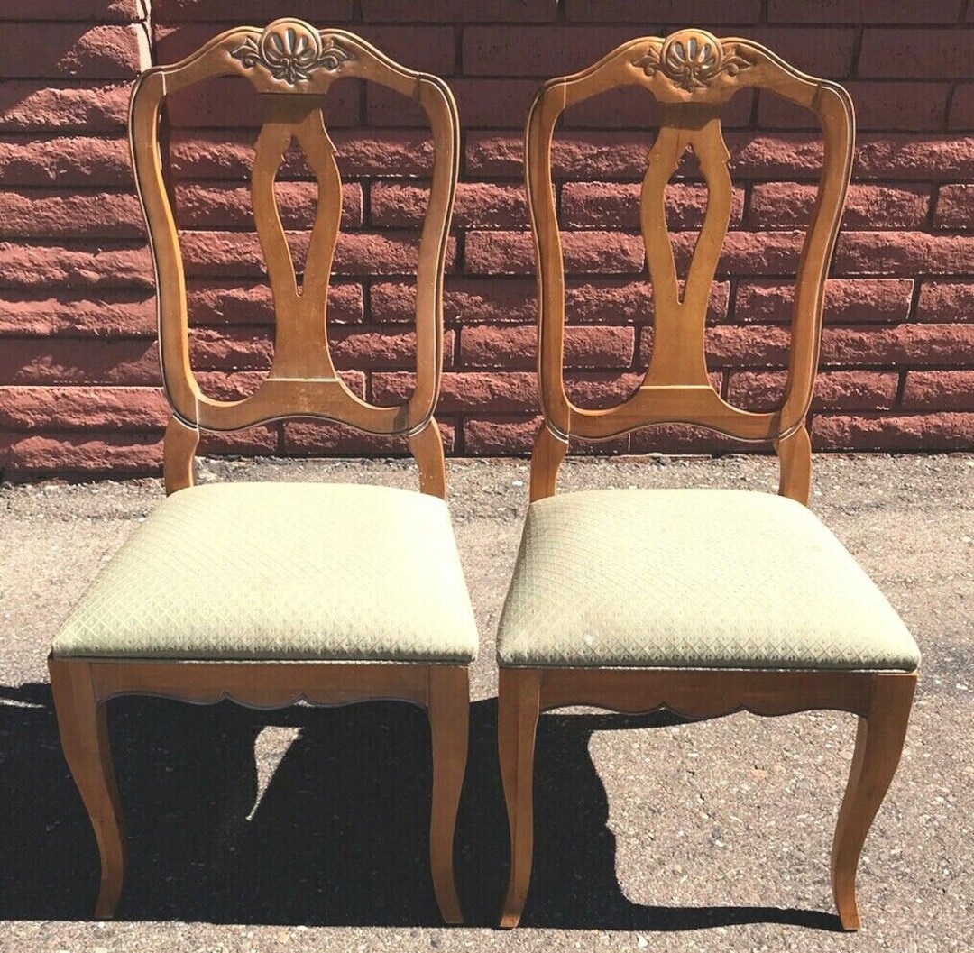 Ethan Allen Country French Chairs (2) Splatback Side 26 6202 246