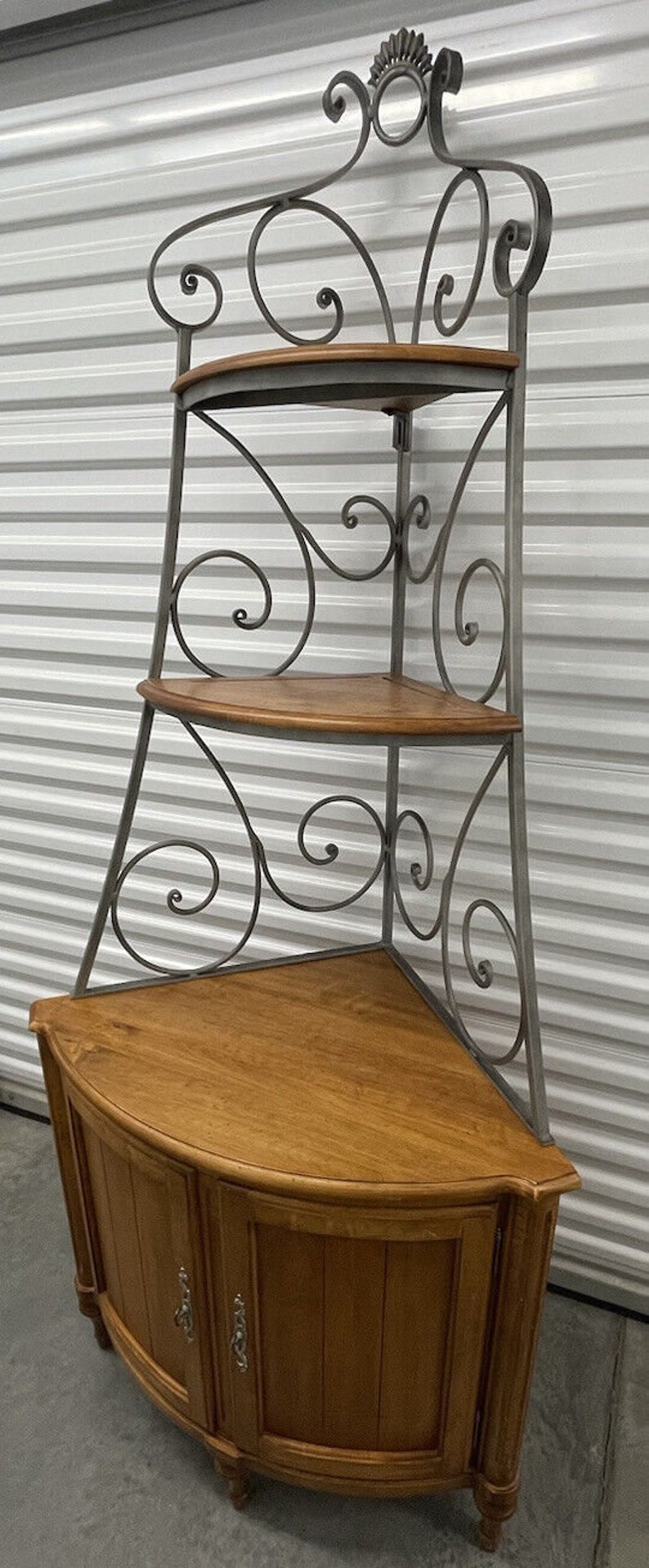 Ethan Allen Legacy Corner With Bakers Rack Iron Etsy