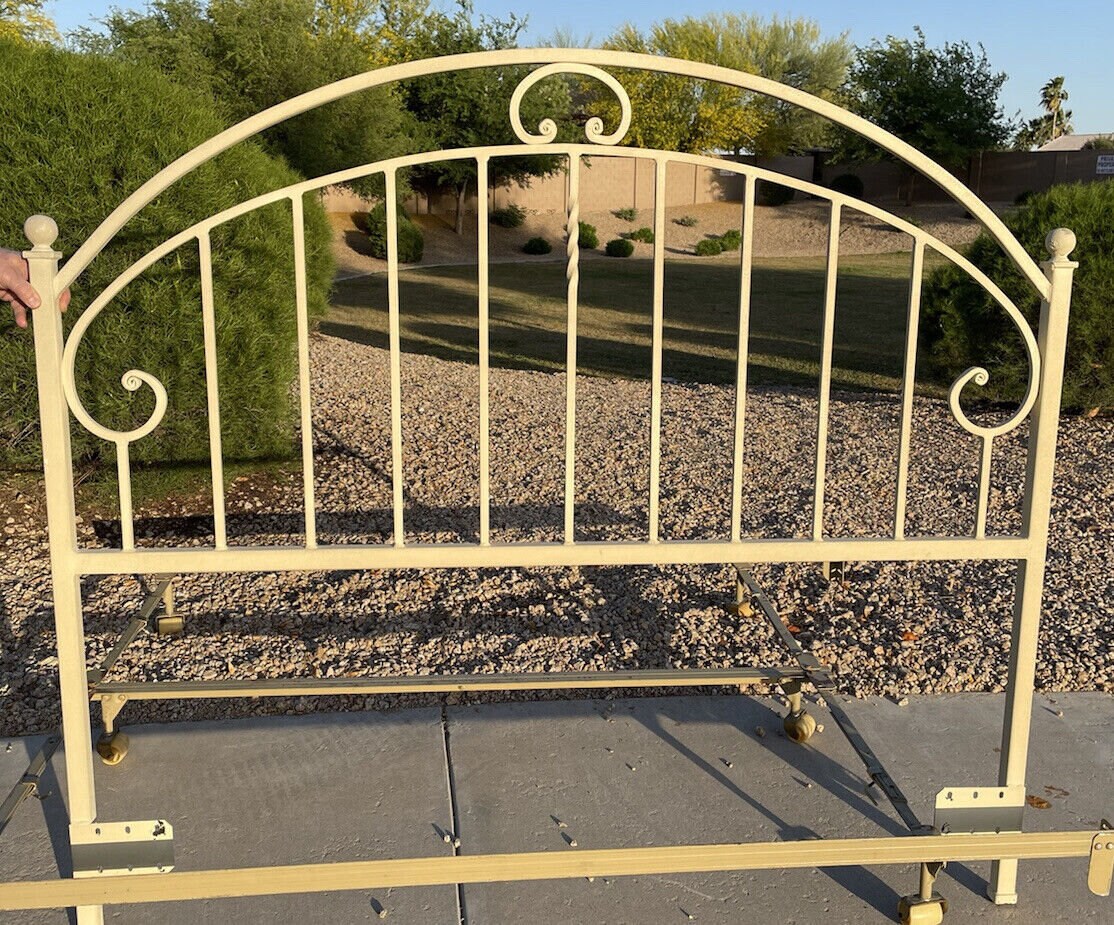 Ethan allen wrought iron bed deals