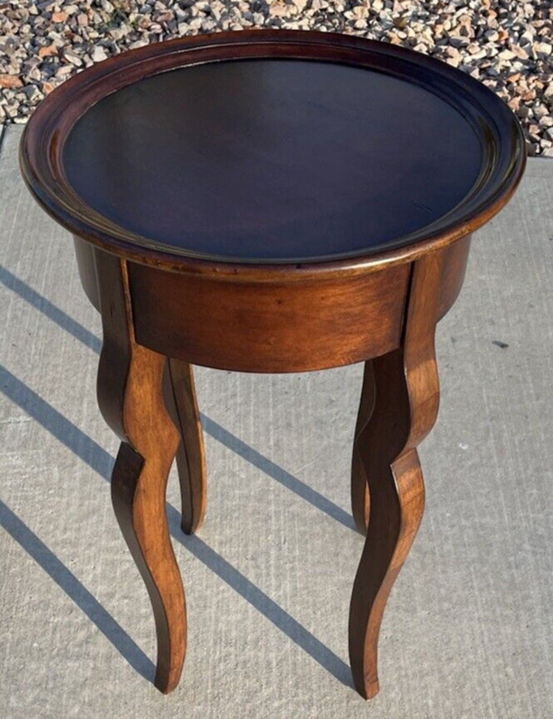 Ethan Allen Country French Round Accent Table 15 1/2 Etsy