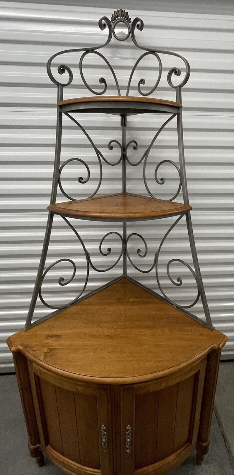 Ethan Allen Legacy Corner With Bakers Rack Iron Etsy