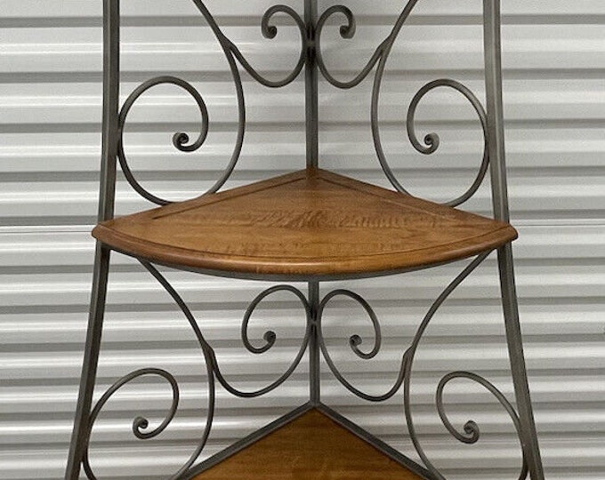 Ethan Allen Legacy Corner With Bakers Rack Iron 139521 213
