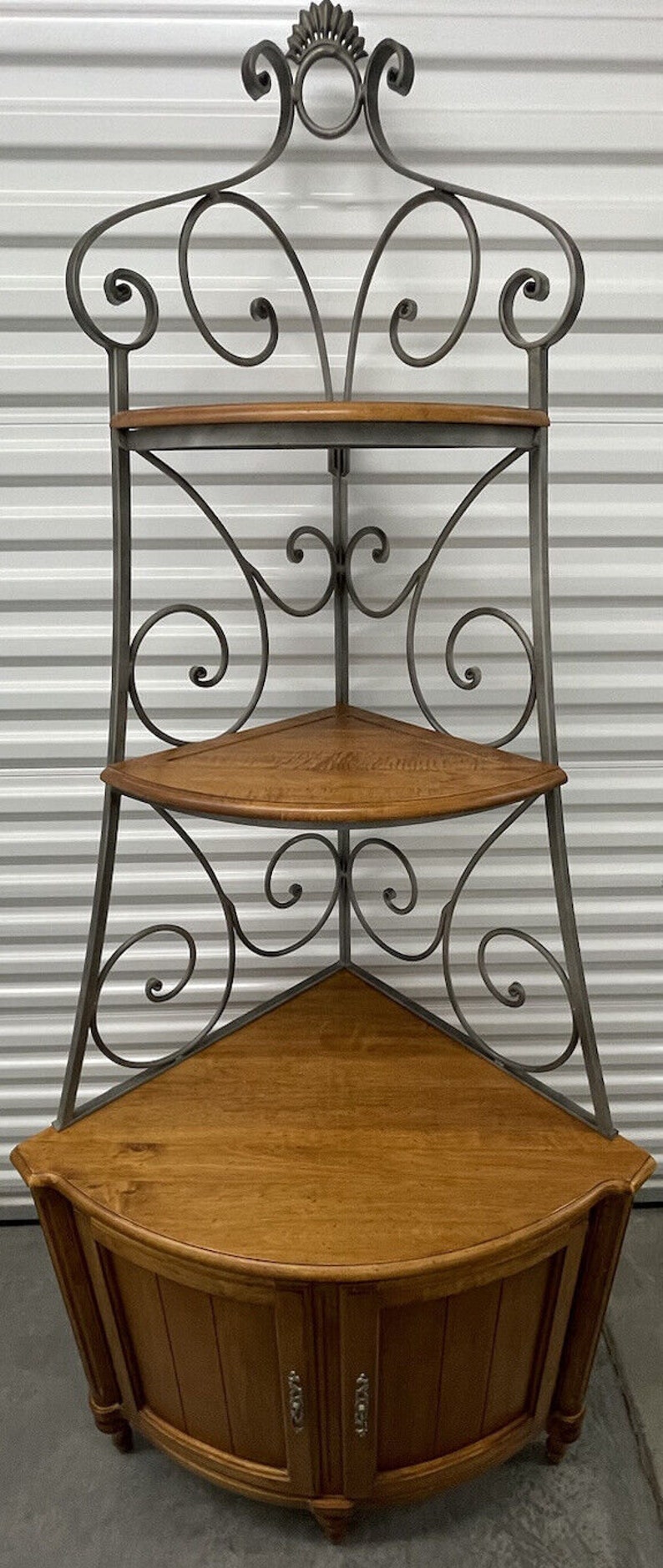 Ethan Allen Legacy Corner With Bakers Rack Iron Etsy