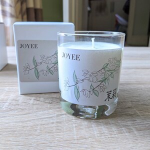 Natural Scented Container Candle | Asian Jasmine Candle | Soy Candle | Rapeseed Candle | Perfect Gift for Her | Wedding | Valentine&#39;s Gift
