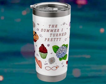The Summer I Turned Pretty Inspired Tumbler Cup, Coastal Summer Cup, Cute Bookish Drinkware
