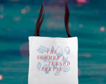The Summer I Turned Pretty Inspired Tote Bag, Coastal Beach Aesthetic, Book Lover Gift