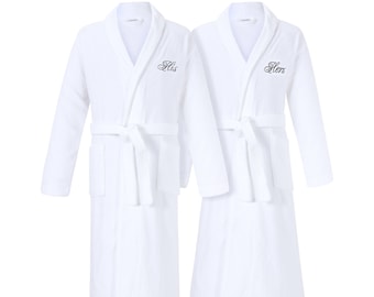 His and Hers Bathrobes | Romantic His and Hers Gifts | Perfect for Anniversary Gifts Wedding Gifts and Couple Gifts