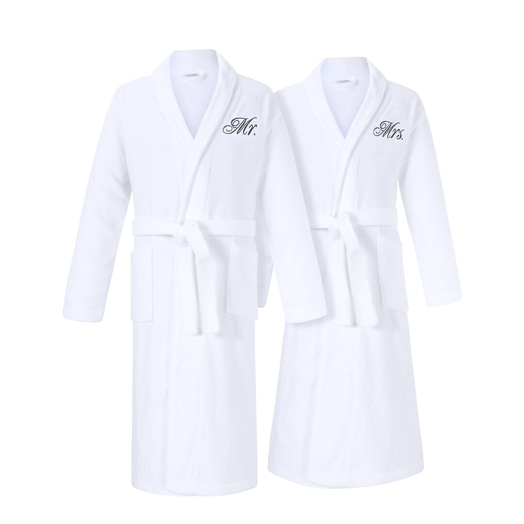 Mr and Mrs Bathrobes Romantic Gifts Anniversary Couple Gifts Second