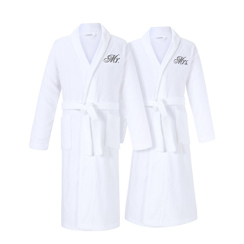 Mr and Mrs Bathrobes Romantic Gifts Anniversary Couple Gifts Second