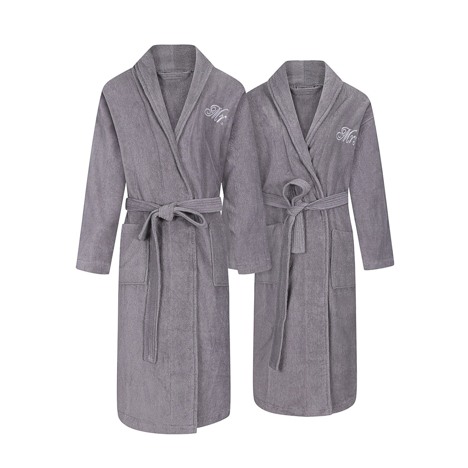 Mr and Mrs Bathrobes Romantic Gifts Anniversary Couple Gifts Second