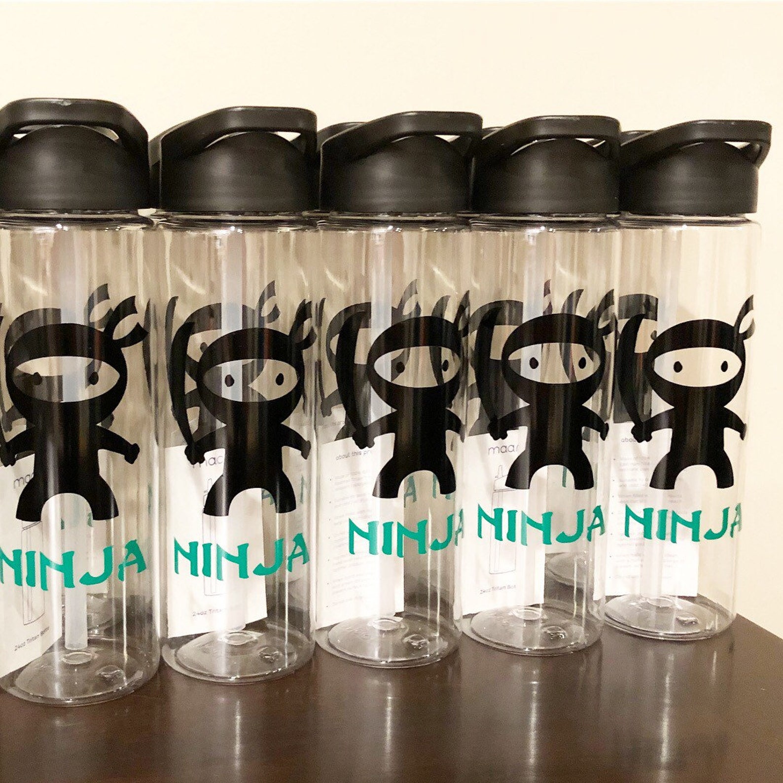 Ninja Water Bottle Ninja Water Birthday Favor Ninja Etsy